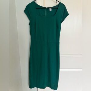 Old Navy Emerald Green Ponte Knit Sheath Dress Size Small Tall